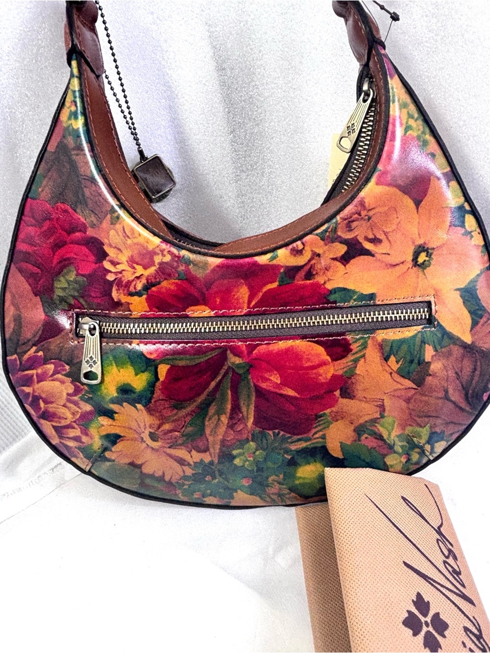 Patricia Nash Coco Crescent Hobo Bag. Multi/Tan. - Picture 4 of 15